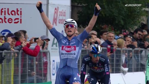 Prima vittoria in carriera per van tricht, alessandro pinarello al settimo posto: rivivi la volata a legnano